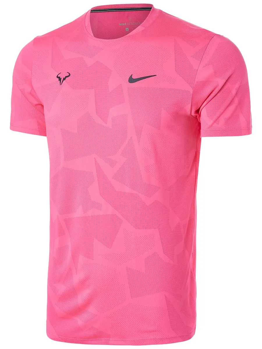 Nike Court Aeroreact Top SS Rafa - digital pink/gridiron